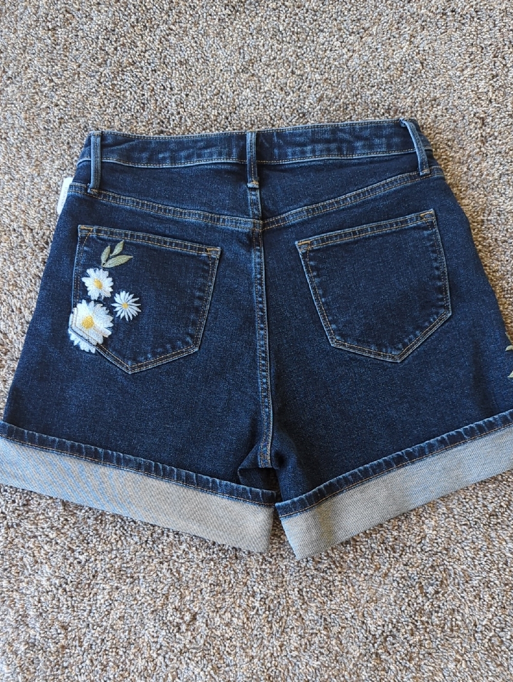 Free People Driftwood Daisy Bee Daze Aria Denim Shorts - 27 - Picture 7 of 9